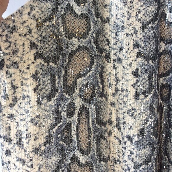 Cable & Gauge Size Small Women's Snake Skin Halter Top with Sequins NWOT - Picture 2 of 8